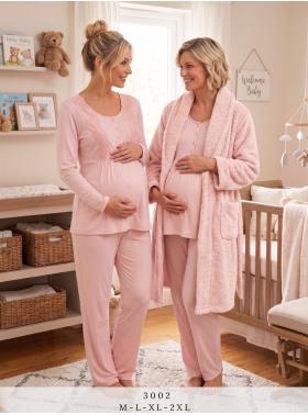 SONBAHAR KIŞ SEZONU Sabahlıklı Lohusa Pijama Takımı 3002